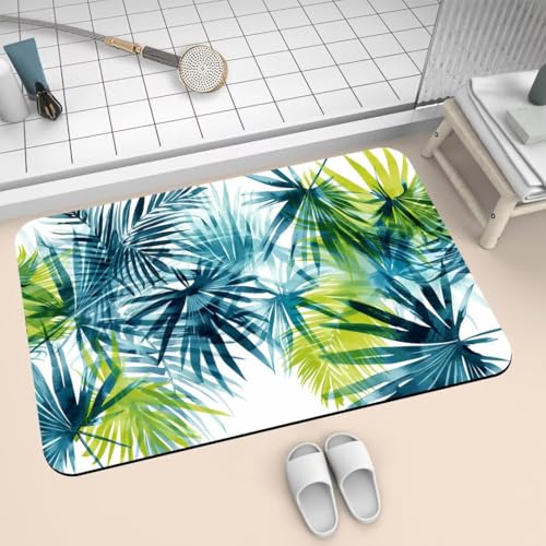 Badematte Rutschfest Super Absorbierende Badezimmerteppich Badteppich 160x230cm Badvorleger Duschvorleger Schnell Trocknend, Waschbare Teppiche Schmutzfangmatte Schnelltrocknende Teppich Chic 2-715 von Generisch