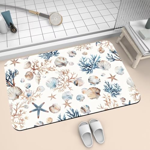 Badematte Rutschfest Super Absorbierende Badezimmerteppich Badteppich 160x230cm Badvorleger Duschvorleger Schnell Trocknend, Waschbare Teppiche Schmutzfangmatte Schnelltrocknende Teppich Shell 2-268 Badematte Rutschfest Super Absorbierende Badezimmerteppich Badteppich 160x230cm Badvorleger Duschvorleger Schnell Trocknend, Waschbare Teppiche Schmutzfangmatte Schnelltrocknende Teppich Shell 2-268 von Generisch