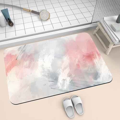 Badematte Rutschfest Super Absorbierende Badezimmerteppich Badteppich 40x60cm Badvorleger Duschvorleger Schnell Trocknend, Waschbare Teppiche Schmutzfangmatte Schnelltrocknende Teppich Decor 2-622 von Generisch
