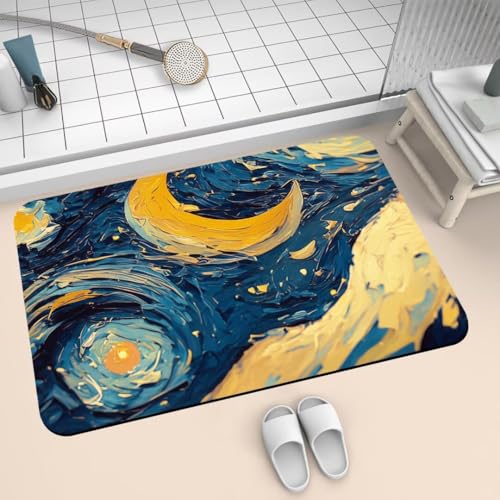 Badematte Rutschfest Super Absorbierende Badezimmerteppich Badteppich 40x60cm Dünn Badvorleger Duschvorleger Schnell Trocknend, Waschbare Teppiche Schmutzfangmatte Schnelltrocknende Teppich Chic 2-628 von Generisch
