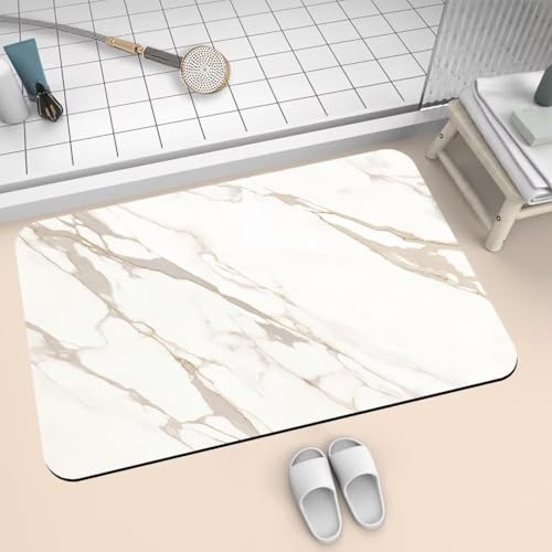 Badematte Rutschfest Super Absorbierende Badezimmerteppich Badteppich 70x120cm Badvorleger Duschvorleger Schnell Trocknend, Waschbare Teppiche Schmutzfangmatte Schnelltrocknende Teppich Create 2-796 von Generisch