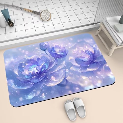Badematte Rutschfest Super Absorbierende Badezimmerteppich Badteppich 70x120cm Dünn Badvorleger Duschvorleger Schnell Trocknend, Waschbare Teppiche Schmutzfangmatte Schnelltrocknende Teppich Art 2-640 von Generisch