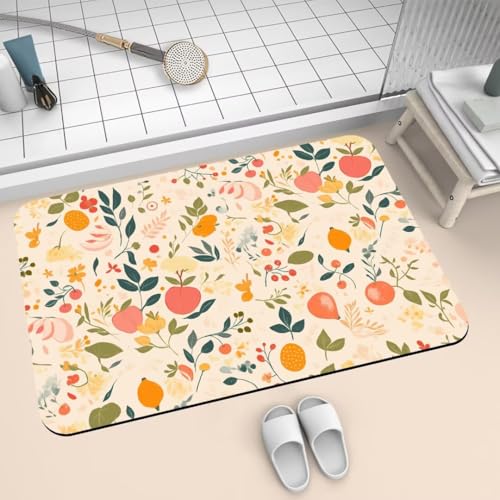 Badematte Rutschfest Super Absorbierende Badezimmerteppich Badteppich 80x140cm Badvorleger Duschvorleger Schnell Trocknend, Waschbare Teppiche Schmutzfangmatte Schnelltrocknende Teppich Create 2-634 von Generisch