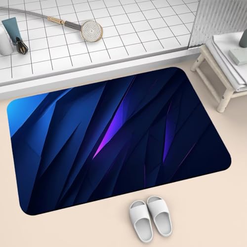 Badematte Rutschfest Super Absorbierende Badezimmerteppich Badteppich 90x150cm Badvorleger Duschvorleger Schnell Trocknend, Waschbare Teppiche Schmutzfangmatte Schnelltrocknende Teppich Abstract 2-700 von Generisch