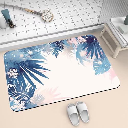 Badematte Rutschfest Super Absorbierende Badezimmerteppich Badteppich 90x150cm Badvorleger Duschvorleger Schnell Trocknend, Waschbare Teppiche Schmutzfangmatte Schnelltrocknende Teppich Blue 2-760 von Generisch