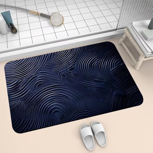 Badematte Rutschfest Super Absorbierende Badezimmerteppich Badteppich 90x150cm Badvorleger Duschvorleger Schnell Trocknend, Waschbare Teppiche Schmutzfangmatte Schnelltrocknende Teppich Dark 2-571 von Generisch