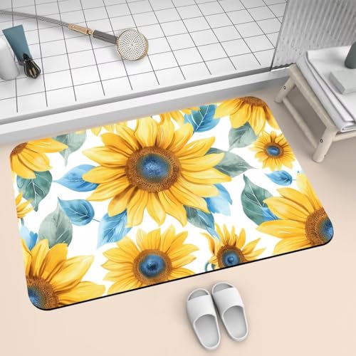 Badematte Rutschfest Super Absorbierende Badezimmerteppich Badteppich 90x150cm Badvorleger Duschvorleger Schnell Trocknend Waschbare Teppiche Schmutzfangmatte Schnelltrocknende Teppich Romantisch 2-58 von Generisch