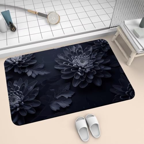 Badematte Rutschfest Super Absorbierende Badezimmerteppich Badteppich 90x150cm Dünn Badvorleger Duschvorleger Schnell Trocknend, Waschbare Teppiche Schmutzfangmatte Schnelltrocknende Teppich Art 2-643 von Generisch