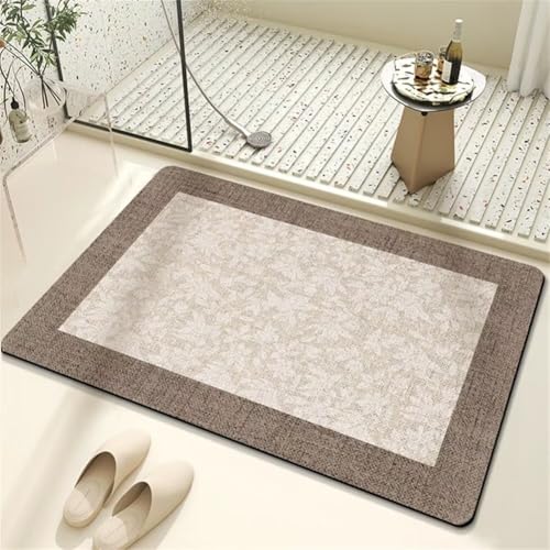 Badematte Rutschfeste Badteppich 80x140cm Waschbar Schnelltrocknende Badezimmerteppich Groß Dünn Teppich Badezimmer Badvorleger, Duschvorleger für Dusche, Badewannen, Küche, Toilette Deko Taupe 5-328 Badematte Rutschfeste Badteppich 80x140cm Waschbar Schnelltrocknende Badezimmerteppich Groß Dünn Teppich Badezimmer Badvorleger, Duschvorleger für Dusche, Badewannen, Küche, Toilette Deko Taupe 5-328 von Generisch