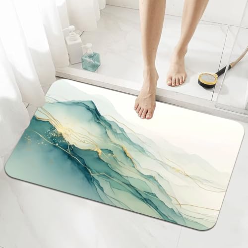 Badematte Rutschfester 100x160cm, Super Absorbierende Badezimmerteppich, Schnelltrocknende Badteppich Badvorleger Rutschfest Waschbar Teppiche Badezimmer, Duschvorleger Dünn Fußmatte Stone 5-1039 Badematte Rutschfester 100x160cm, Super Absorbierende Badezimmerteppich, Schnelltrocknende Badteppich Badvorleger Rutschfest Waschbar Teppiche Badezimmer, Duschvorleger Dünn Fußmatte Stone 5-1039 von Generisch