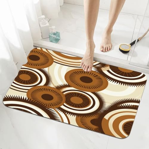 Badematte Rutschfester 100x160cm, Super Absorbierende Badezimmerteppich, Schnelltrocknende Badteppich Badvorleger Rutschfest Waschbar Teppiche Badezimmer, Duschvorleger Extra Dünn Fußmatte Brown 5-131 von Generisch