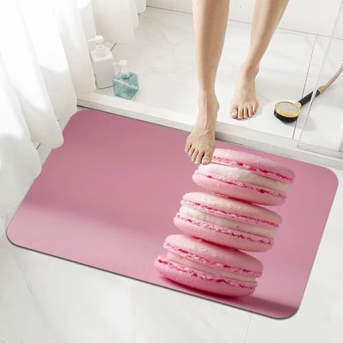 Badematte Rutschfester 120x170cm, Super Absorbierende Badezimmerteppich, Schnelltrocknende Badteppich Badvorleger Rutschfest Waschbar Teppiche Badezimmer, Duschvorleger Extra Dünn Fußmatte Pink 5-837 von Generisch