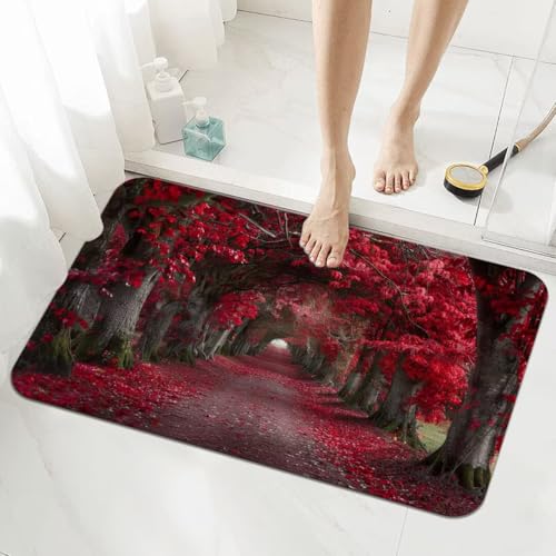 Badematte Rutschfester 120x170cm, Super Absorbierende Badezimmerteppich, Schnelltrocknende Badteppich Badvorleger Rutschfest Waschbar Teppiche Badezimmer, Duschvorleger Extra Dünn Fußmatte Red 5-923 Badematte Rutschfester 120x170cm, Super Absorbierende Badezimmerteppich, Schnelltrocknende Badteppich Badvorleger Rutschfest Waschbar Teppiche Badezimmer, Duschvorleger Extra Dünn Fußmatte Red 5-923 von Generisch