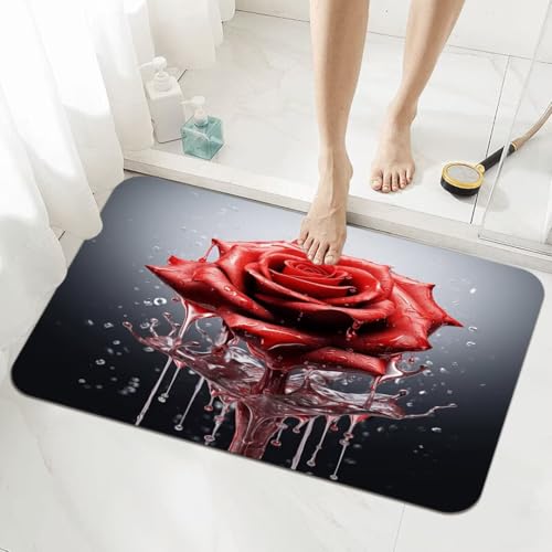 Badematte Rutschfester 120x170cm, Super Absorbierende Badezimmerteppich, Schnelltrocknende Badteppich Badvorleger Rutschfest Waschbar Teppiche Badezimmer, Duschvorleger Extra Dünn Fußmatte Rose 5-937 Badematte Rutschfester 120x170cm, Super Absorbierende Badezimmerteppich, Schnelltrocknende Badteppich Badvorleger Rutschfest Waschbar Teppiche Badezimmer, Duschvorleger Extra Dünn Fußmatte Rose 5-937 von Generisch
