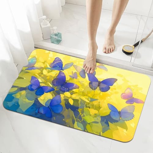 Badematte Rutschfester 160x230cm, Super Absorbierende Badezimmerteppich, Schnelltrocknende Badteppich Badvorleger Rutschfest Waschbar Teppiche Badezimmer, Duschvorleger Extra Dünn Fußmatte Pet 5-809 von Generisch