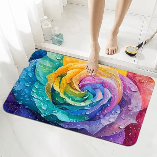 Badematte Rutschfester 160x230cm, Super Absorbierende Badezimmerteppich, Schnelltrocknende Badteppich Badvorleger Rutschfest Waschbar Teppiche Badezimmer, Duschvorleger Extra Dünn Fußmatte Roses 5-967 Badematte Rutschfester 160x230cm, Super Absorbierende Badezimmerteppich, Schnelltrocknende Badteppich Badvorleger Rutschfest Waschbar Teppiche Badezimmer, Duschvorleger Extra Dünn Fußmatte Roses 5-967 von Generisch