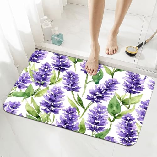 Badematte Rutschfester 70x140cm, Super Absorbierende Badezimmerteppich, Schnelltrocknende Badteppich Badvorleger Rutschfest Waschbar Teppiche Badezimmer, Duschvorleger Extra Dünn Fußmatte Purple 5-883 Badematte Rutschfester 70x140cm, Super Absorbierende Badezimmerteppich, Schnelltrocknende Badteppich Badvorleger Rutschfest Waschbar Teppiche Badezimmer, Duschvorleger Extra Dünn Fußmatte Purple 5-883 von Generisch