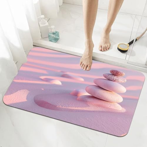 Badematte Rutschfester 90x150cm, Super Absorbierende Badezimmerteppich, Schnelltrocknende Badteppich Badvorleger Rutschfest Waschbar Teppiche Badezimmer, Duschvorleger Extra Dünn Fußmatte Stone 5-1033 Badematte Rutschfester 90x150cm, Super Absorbierende Badezimmerteppich, Schnelltrocknende Badteppich Badvorleger Rutschfest Waschbar Teppiche Badezimmer, Duschvorleger Extra Dünn Fußmatte Stone 5-1033 von Generisch