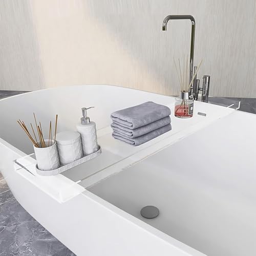 Badewannentablett aus Acryl – rutschfester Badewannen-Caddy Tisch für ultimative Entspannung, Spa-Erlebnis – Badewannentablett von Design von Generisch