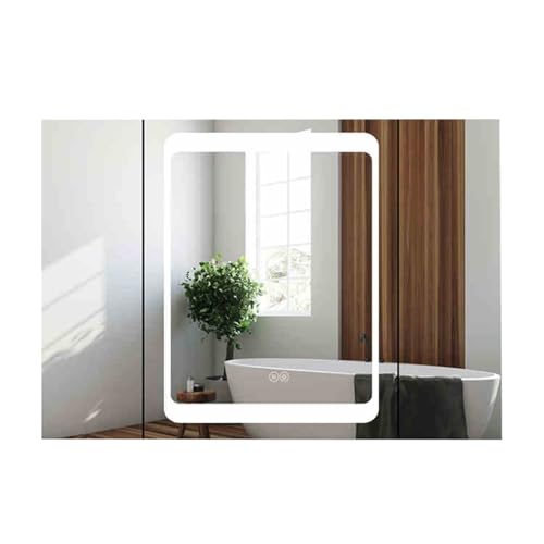 Badezimmer-Medizinschrank mit Spiegeltüren, abgeschrägter Organizer mit Regalen, wandmontierter hängender Spiegelschrank für Bauernhaus-Stil von Generisch