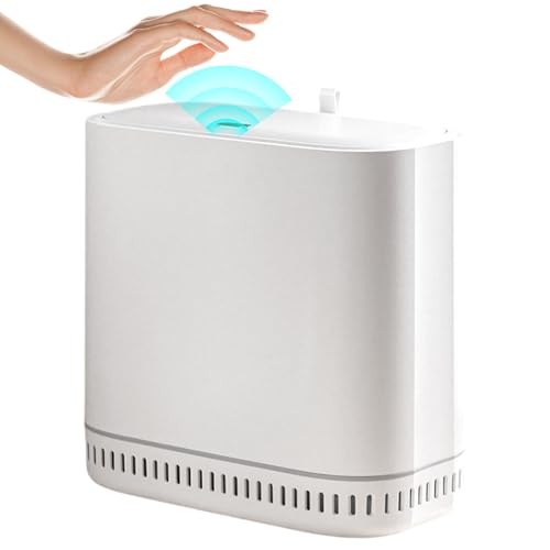 Badezimmer Mülleimer Mit Deckel,Abdeckbarer Mülleimer Für Bad | Schlanker Abfallbehälter Mit Druckdeckel Geruchsverschluss Für Waschraum WC Haushalt Innenbereich Badezimmer Mülleimer Mit Deckel,Abdeckbarer Mülleimer Für Bad | Schlanker Abfallbehälter Mit Druckdeckel Geruchsverschluss Für Waschraum WC Haushalt Innenbereich von Generisch