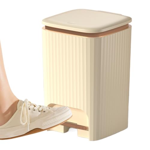 Badezimmer Mülleimer Mit Deckel | Abfalleimer Mit Druckknopf Und Fußpedal | 15L Geruchsicherer Leiser Abfalleimer Für Verschiedene Räume Badezimmer Mülleimer Mit Deckel | Abfalleimer Mit Druckknopf Und Fußpedal | 15L Geruchsicherer Leiser Abfalleimer Für Verschiedene Räume von Generisch