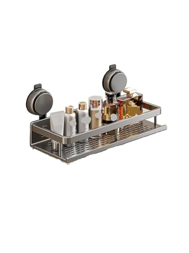 Badezimmer-Saugnapf-Lagerregal ohne Bohren, Lagerregal, Badezimmer, perforationsfrei, Wandbehang, Waschtisch, Toiletten-Dreieckskorb R(Gray 30cm) von Generisch