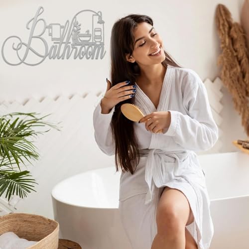Badezimmer Schilder Für Zuhause | Türschild Mit Ausgeschnittener Form | Vintage Wanddeko Für Bauernhaus Studentenwohnheim Hotel Wohnung von Generisch
