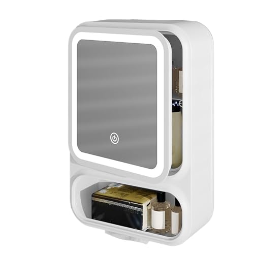 Badezimmer-Spiegelschränke mit Lichtern, magnetischer Türspender, LED-Aufbewahrungs-Organizer, Mehrzweck-Design, vielseitig einsetzbar, 44 x 30 cm, ideal für moderne Badezimmer Badezimmer-Spiegelschränke mit Lichtern, magnetischer Türspender, LED-Aufbewahrungs-Organizer, Mehrzweck-Design, vielseitig einsetzbar, 44 x 30 cm, ideal für moderne Badezimmer von Generisch