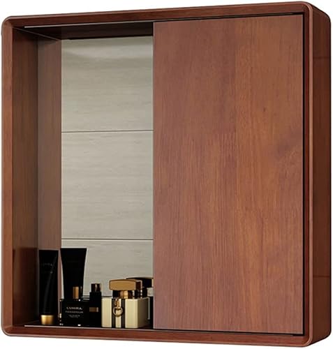 Badezimmer Spiegelschrank mit Schieberegal Versteckter Medizinschrank Doppelspiegel Wandschrank von Generisch
