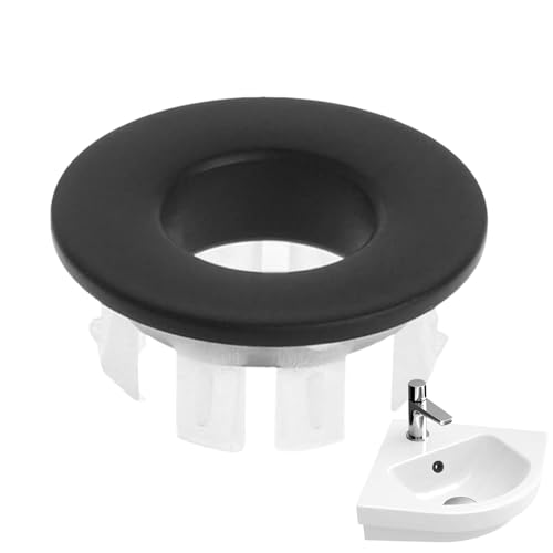 Badezimmer Waschbecken Überlaufabdeckung,Runder Lochring,Waschbecken Blende - Für Küche Bad Waschtisch Spüle Hotel Restaurant Öffentliches WC Badezimmer Waschbecken Überlaufabdeckung,Runder Lochring,Waschbecken Blende - Für Küche Bad Waschtisch Spüle Hotel Restaurant Öffentliches WC von Generisch