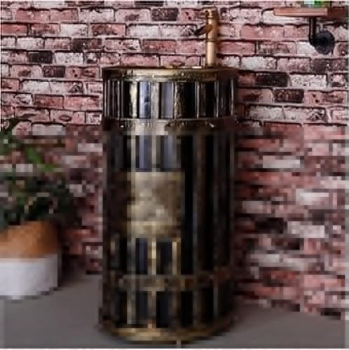 Badezimmer-Waschkommode und Waschbecken, Bodenstehender Waschbeckenschrank, freistehend, Stauraum unter dem Waschbecken, 45,7 x 45,7 x 86,9 cm von Generisch