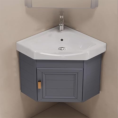Badezimmer Waschtisch Kombination Wandschrank Set mit Warm- und Kaltwasserhähnen Multifunktionales Waschbecken für kleine Räume Badezimmer Waschtisch Kombination Wandschrank Set mit Warm- und Kaltwasserhähnen Multifunktionales Waschbecken für kleine Räume von Generisch