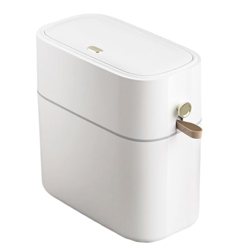 Badezimmermülleimer Mit Deckel - Automatischer Badezimmer Mülleimer - 8L Geruchshemmend Für Enge Räume Unter Schränken Schreibtisch Wohnheim Toilette Waschraum Badezimmermülleimer Mit Deckel - Automatischer Badezimmer Mülleimer - 8L Geruchshemmend Für Enge Räume Unter Schränken Schreibtisch Wohnheim Toilette Waschraum von Generisch