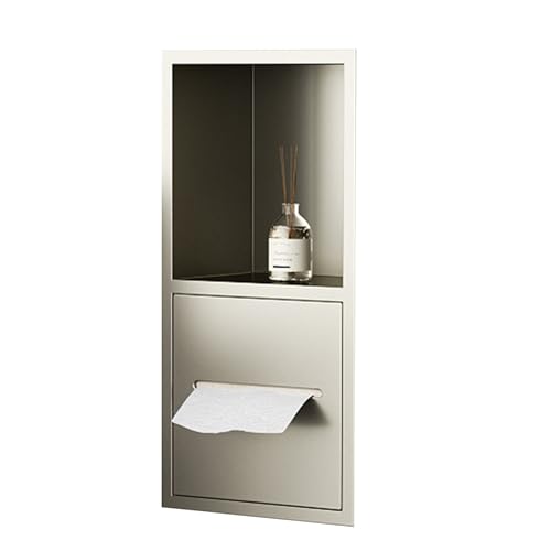 Badezimmerregal aus Edelstahl – eingebetteter Toilettenpapierhalter für Toiletten, keine Fliesen erforderlich, Grau, 20 x 40 x 12,5 cm, ideal für öffentliche Toiletten und Duschen Badezimmerregal aus Edelstahl – eingebetteter Toilettenpapierhalter für Toiletten, keine Fliesen erforderlich, Grau, 20 x 40 x 12,5 cm, ideal für öffentliche Toiletten und Duschen von Generisch