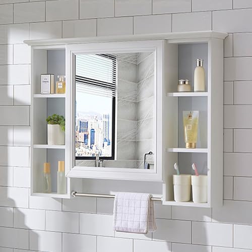 Badezimmerspiegel mit Stauraum – Moderne verspiegelte Medizinschränke für Badezimmer, Waschküche, Küche, brauner Wandschrank mit Regalen, Aufbewahrungslösung über der Toilette Badezimmerspiegel mit Stauraum – Moderne verspiegelte Medizinschränke für Badezimmer, Waschküche, Küche, brauner Wandschrank mit Regalen, Aufbewahrungslösung über der Toilette von Generisch