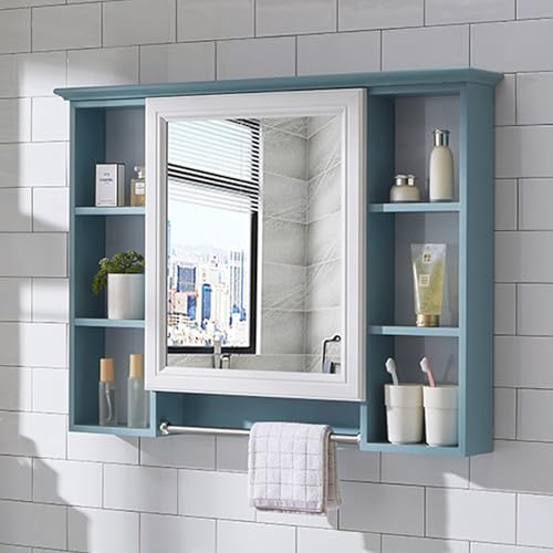 Badezimmerspiegel mit Stauraum – Wandmontierter moderner Medizinschrank mit Regalen für einfache Organisation im Badezimmer, Waschküche oder Küche Badezimmerspiegel mit Stauraum – Wandmontierter moderner Medizinschrank mit Regalen für einfache Organisation im Badezimmer, Waschküche oder Küche von Generisch