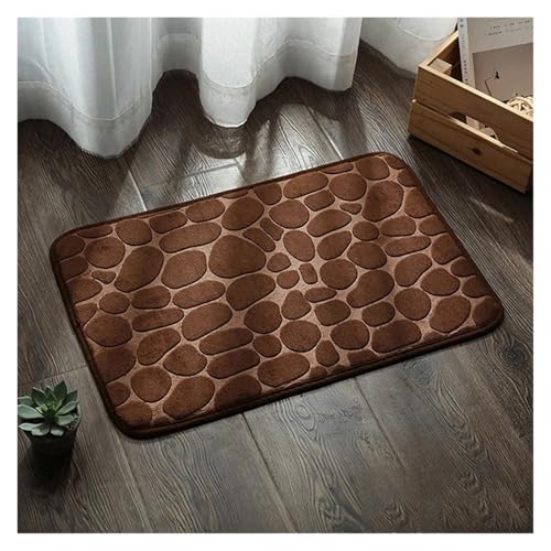 Badezimmerteppich, rutschfest, waschbar, super saugfähig, Badematte, rutschfeste Teppiche, Badezimmerteppich, weiche Bodenmatte, Schlafzimmer, WC, Boden, Duschvorleger, Heimdekoration (Kaffee) von Generisch