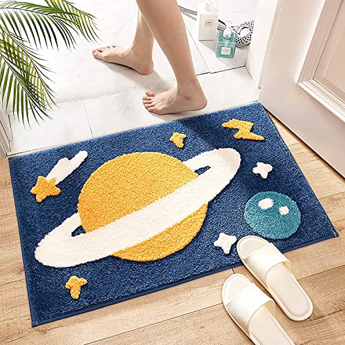 Badezimmerteppich, rutschfest, weiche Mikrofaser, waschbar, zottelig, Fußmatte für Innenbereich, Badewanne, Dusche, wasserabsorbierend und schnell trocknendes Design von Generisch