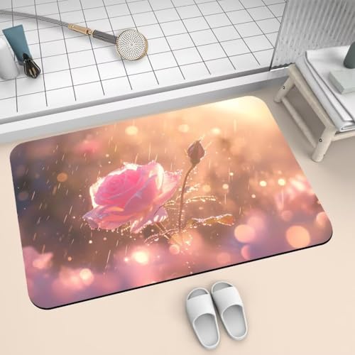 Badezimmerteppich 100x160cm Badematte Rutschfeste Pink Super Absorbierende Badteppich Waschbar Badvorleger Dünn Schnelltrocknende Duschvorleger für Eingangsteppich, Badezimmer, Badewanne, Dusche 2-219 Badezimmerteppich 100x160cm Badematte Rutschfeste Pink Super Absorbierende Badteppich Waschbar Badvorleger Dünn Schnelltrocknende Duschvorleger für Eingangsteppich, Badezimmer, Badewanne, Dusche 2-219 von Generisch