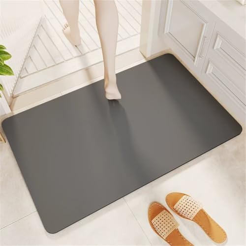 Badezimmerteppich 120x170cm Schnelltrocknende Badteppich Badematte Stein Rutschfest Waschbar, Super Absorbierender Badvorleger, Teppiche Duschvorleger für Dusche, Badezimmer, WC Deko Unifarben 5-32 Badezimmerteppich 120x170cm Schnelltrocknende Badteppich Badematte Stein Rutschfest Waschbar, Super Absorbierender Badvorleger, Teppiche Duschvorleger für Dusche, Badezimmer, WC Deko Unifarben 5-32 von Generisch