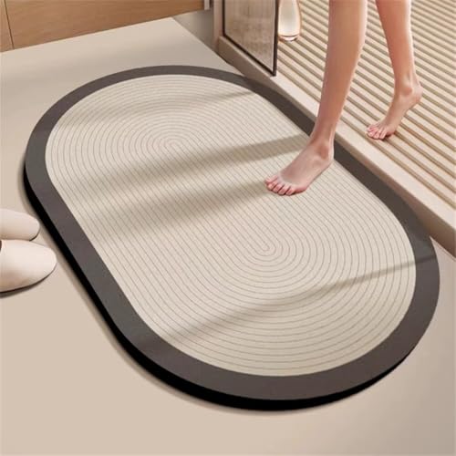 Badezimmerteppich 80x140cm Schnelltrocknende Badteppich Badematte Stein Rutschfest Waschbar, Super Absorbierender Badvorleger, Teppiche Duschvorleger für Dusche, Badezimmer, WC Deko Simplicity 5-248 Badezimmerteppich 80x140cm Schnelltrocknende Badteppich Badematte Stein Rutschfest Waschbar, Super Absorbierender Badvorleger, Teppiche Duschvorleger für Dusche, Badezimmer, WC Deko Simplicity 5-248 von Generisch