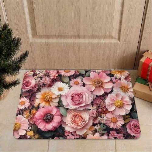 Badezimmerteppich 80x140cm Schnelltrocknende Badteppich Badematte Stein Rutschfest Waschbar, Super Absorbierender Badvorleger, Teppiche Duschvorleger für Dusche, Badezimmer, WC Deko Spring 5-197 Badezimmerteppich 80x140cm Schnelltrocknende Badteppich Badematte Stein Rutschfest Waschbar, Super Absorbierender Badvorleger, Teppiche Duschvorleger für Dusche, Badezimmer, WC Deko Spring 5-197 von Generisch