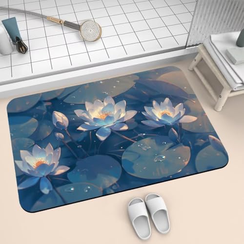 Badezimmerteppich Badteppich 40x60cm Badematte Badvorleger Rutschfester Waschbar Badezimmer Teppiche, Badematten Super Absorbierender Bath Mat, Dünn Teppich klein Schnelltrocknend Classic 2-527 von Generisch