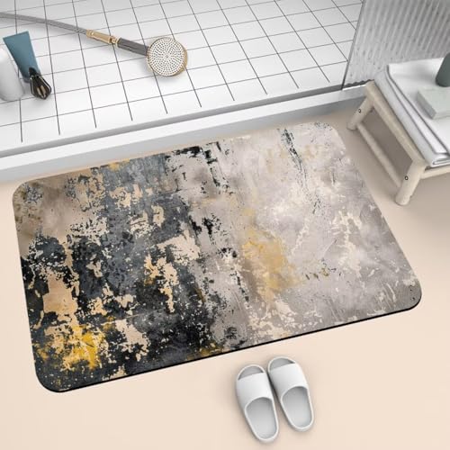 Badezimmerteppich Badteppich 50x80cm Badematte Badvorleger Rutschfester Waschbar Badezimmer Teppiche, Badematten Super Absorbierender Bath Mat, Dünn Teppich klein Schnelltrocknend Create 2-635 Badezimmerteppich Badteppich 50x80cm Badematte Badvorleger Rutschfester Waschbar Badezimmer Teppiche, Badematten Super Absorbierender Bath Mat, Dünn Teppich klein Schnelltrocknend Create 2-635 von Generisch