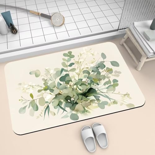 Badezimmerteppich Badteppich 60x90cm Badematte Badvorleger Rutschfester Waschbar Badezimmer Teppiche, Badematten Super Absorbierender Bath Mat, Dünn Teppich klein Schnelltrocknend Fantasy 2-731 von Generisch