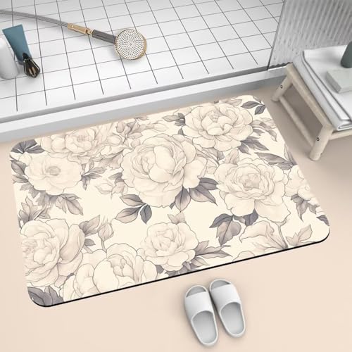 Badezimmerteppich Badteppich 60x90cm Badematte Badvorleger Rutschfester Waschbar Badezimmer Teppiche, Badematten Super Absorbierender Bathroom Bath Mat, Dünn Teppich klein Schnelltrocknend Decor 2-806 Badezimmerteppich Badteppich 60x90cm Badematte Badvorleger Rutschfester Waschbar Badezimmer Teppiche, Badematten Super Absorbierender Bathroom Bath Mat, Dünn Teppich klein Schnelltrocknend Decor 2-806 von Generisch