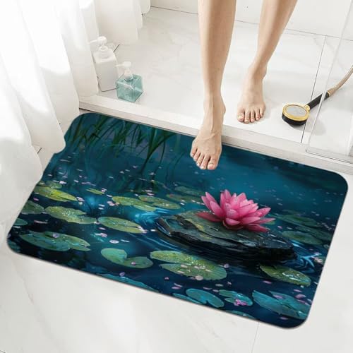 Badezimmerteppich Groß Schnelltrocknend Badteppich 100x160cm Rutschfester Badematte Lotus Absorbierender Duschvorleger Waschbar Badvorleger Dünn Bath Bathroom Mat Fußmatten Toilette Badewanne 5-652 Badezimmerteppich Groß Schnelltrocknend Badteppich 100x160cm Rutschfester Badematte Lotus Absorbierender Duschvorleger Waschbar Badvorleger Dünn Bath Bathroom Mat Fußmatten Toilette Badewanne 5-652 von Generisch