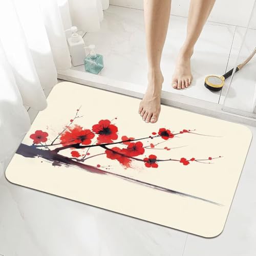 Badezimmerteppich Groß Schnelltrocknend Badteppich 100x160cm Rutschfester Badematte Plants Absorbierender Duschvorleger Waschbar Badvorleger Dünn Bath Bathroom Mat Fußmatten Toilette Badewanne 5-868 Badezimmerteppich Groß Schnelltrocknend Badteppich 100x160cm Rutschfester Badematte Plants Absorbierender Duschvorleger Waschbar Badvorleger Dünn Bath Bathroom Mat Fußmatten Toilette Badewanne 5-868 von Generisch