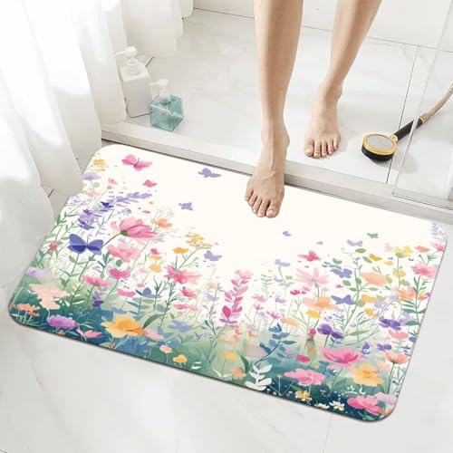 Badezimmerteppich Groß Schnelltrocknend Badteppich 140x200cm Rutschfester Badematte Colorful Absorbierender Duschvorleger Waschbar Badvorleger Dünn Bath Bathroom Mat Fußmatten Toilette Badewanne 5-248 Badezimmerteppich Groß Schnelltrocknend Badteppich 140x200cm Rutschfester Badematte Colorful Absorbierender Duschvorleger Waschbar Badvorleger Dünn Bath Bathroom Mat Fußmatten Toilette Badewanne 5-248 von Generisch
